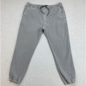 American Eagle Jogger Mens Large Gray Cotton Blend Stretch Drawstring Waist